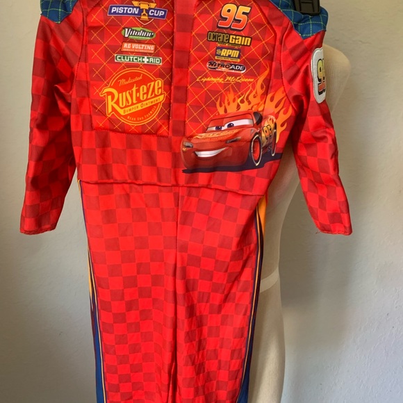 Disney Toddler Lightning McQueen Classic Costume Red Cars Costume - Picture 3 of 13